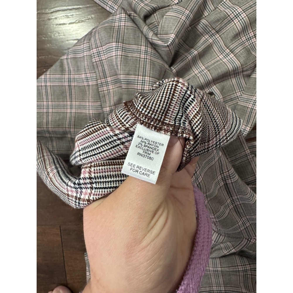 Cato Women's Plus Size 22/24W Plaid Double-Breasted Blazer dark academia staple - Picture 7 of 8